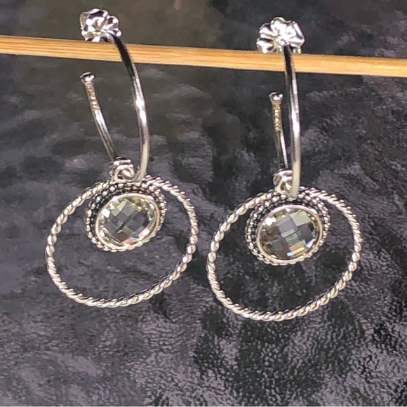 Retired Pandora Autumn Skies Compose Earring Set 925 Ale - Picture 3 of 13